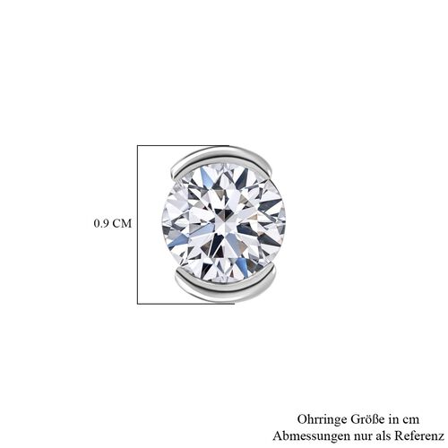 LUXURIANT SGL zertifizierte VS-EF Labor Diamant Ohrringe in 585 Weißgold - 1 ct. image number 4