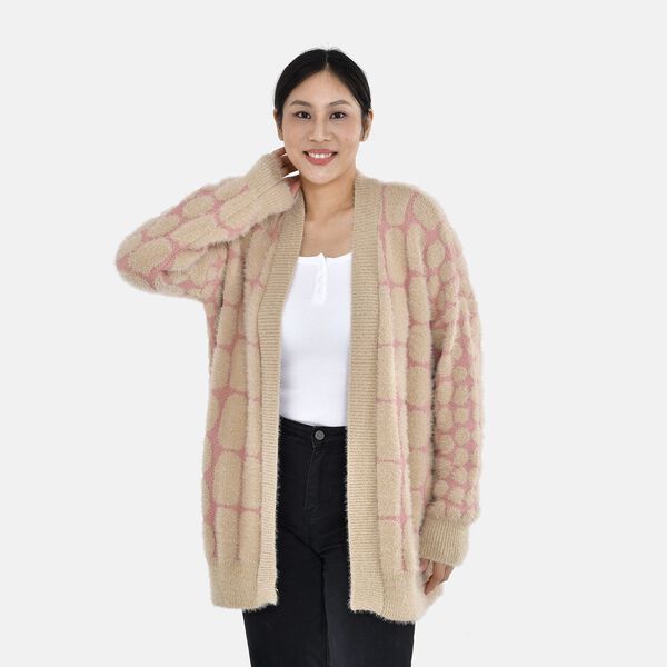 Cardigan Damen, Beige und rosa image number 11