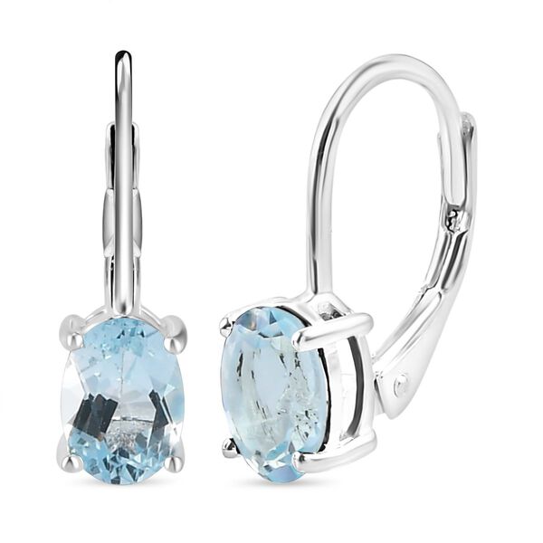 Himmelblaue Topas-Ohrringe - 1,83 ct.