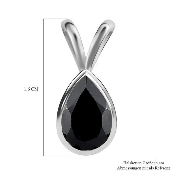 Thai Schwarzer Spinell Anh&auml;nger, 925 Silber ca. 1.73 ct image number 6
