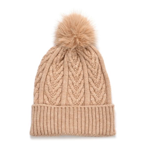 2-tlg. Set Schal und M&uuml;tze, beige image number 3