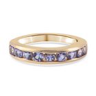 AA Tansanit Band Ring 925 Silber Gelbgold Vermeil image number 6