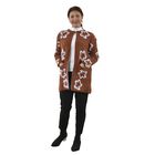 Kuschelig weicher und langer Cardigan mit Taschen, One Size, Blumenmuster, braun image number 0