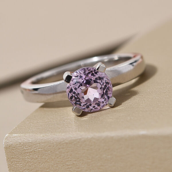 AA Martha Rocha Kunzit-Ring, 925 Silber platiniert  ca. 1,77 ct image number 2