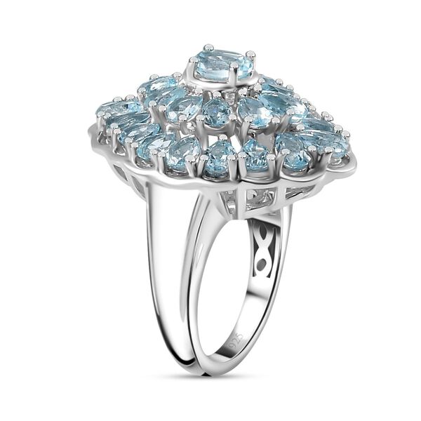 Himmelblauer Topas Ring, 925 Silber rhodiniert (Gr&ouml;&szlig;e 20.00) ca. 5.47 ct image number 5