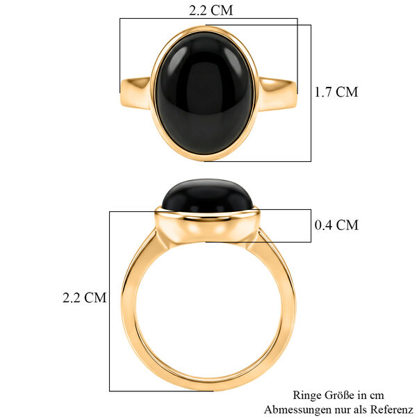 EverTrue AA schwarzer Glasachat Ring - 6 ct. image number 6