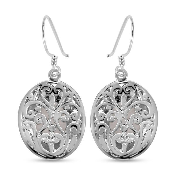 Royal Bali - Regenbogen Mondstein-Ohrringe, 925 Silber ca. 13,56 ct image number 3