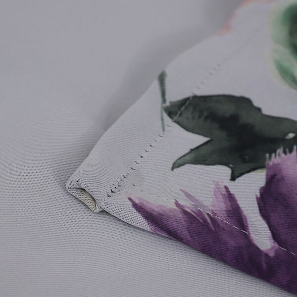 2er-Set - Verdunkelungsvorh&auml;nge mit 8 Metallringen, Blumenmuster, Aquarell und Wei&szlig;&nbsp; image number 4