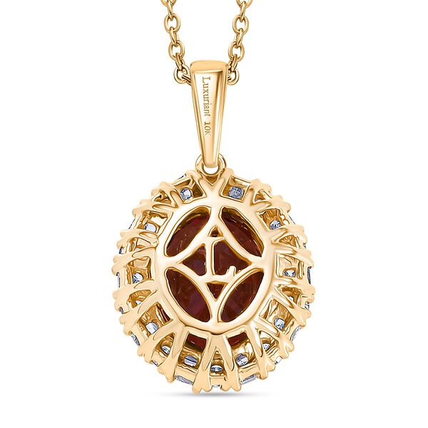 AAA Byzantinischer Turmalin, Lab Grown Diamant Schmuckset ca. 50 cm 417 Gold ca. 2,56 ct. image number 4