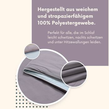 Serenity Night Wende-K&uuml;hlsteppdecke, Zwei-Ton, 135&times;200cm, Hellblau und Dunkelgrau