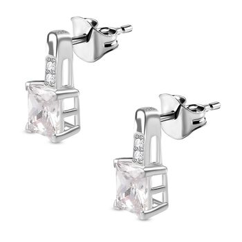 LUSTRO STELLA wei&szlig;e Zirkonia Ohrringe