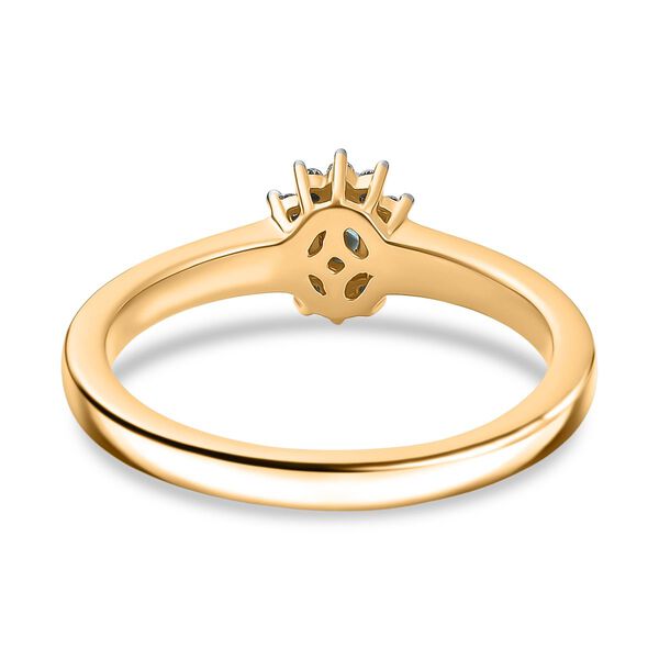 D’joy Alexandrit, Moissanit Ring 925 Silber 750 Gelbgold Vermeil (Größe 19.00) ca. 0,27 ct image number 6