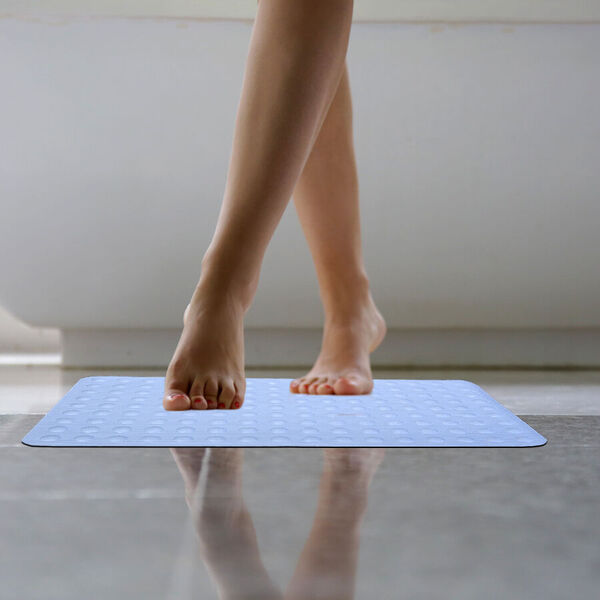 100% Naturlatex-Badematte, 40x70 cm, blau image number 2