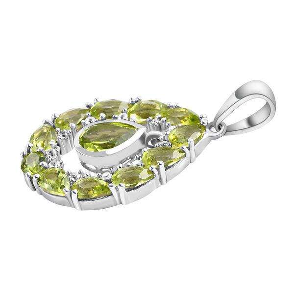 Nat&uuml;rlicher Peridot-Anh&auml;nger in Silber, 3,32 ct. image number 4