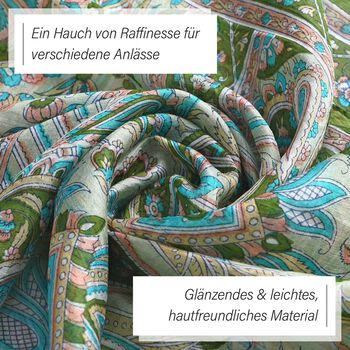 Geschmeidiger Luxuri&ouml;ser 100% Seidenschal, gr&uuml;n