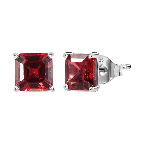 D’joy Synthetischer Padparadscha-Saphir Ohrringe 925 Silber rhodiniert ca. 4,72 ct. image number 0