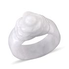 EXTREM SELTEN Natürliche Weiße Jade Ring (Größe 18.00) ca. 45.00 ct