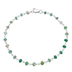 Socoto Smaragd Armband ca. 19 cm 925 Silber ca. 6,00 ct.