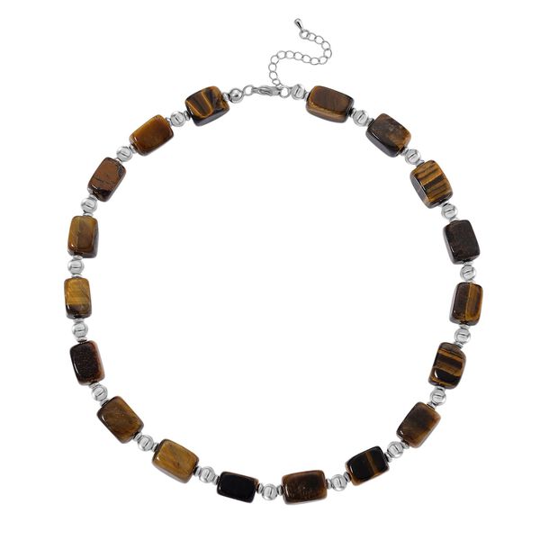 Tigerauge Halskette, ca. 45cm mit 5cm extender, ca. 300.00 ct image number 3