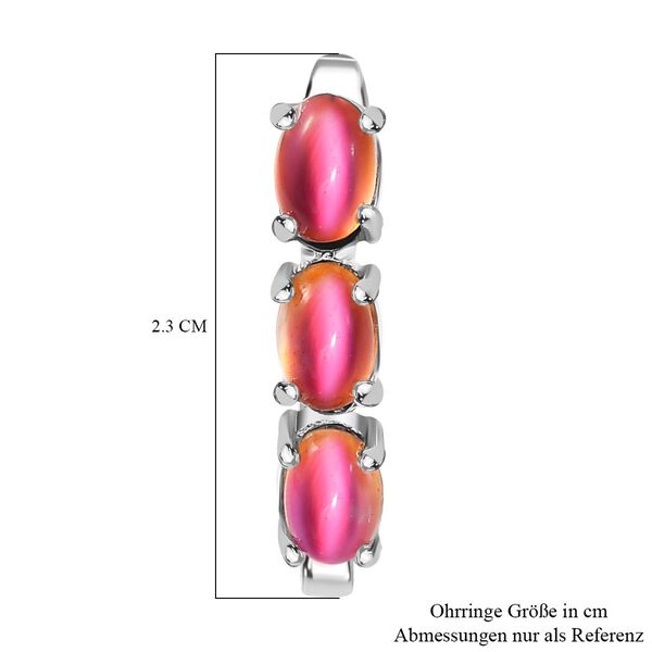 Flamingo Mondstein Ohrringe - 3,24 ct. image number 6