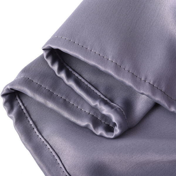 2 St&uuml;ck Set - Verdunkelungsvorh&auml;nge mit Metall&ouml;sen (Gr&ouml;&szlig;e 140x240cm/Vorhang) - Hellgrau image number 2