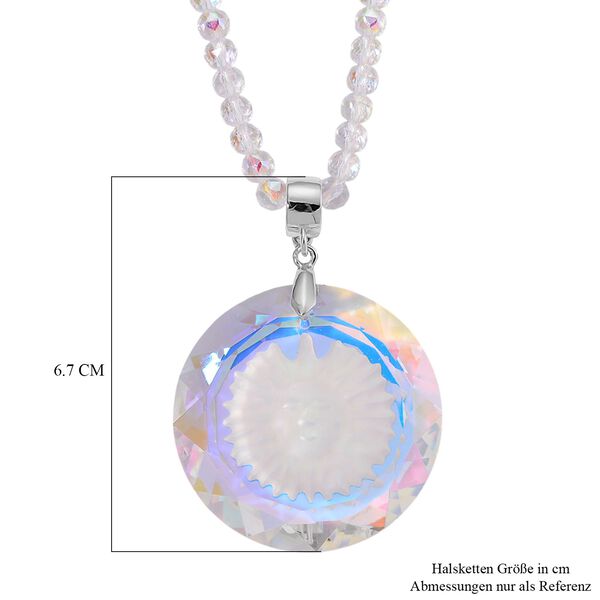 Wei&szlig;er Magie Farbe Kristall Anh&auml;nger mit Kette ca. 60 cm + 5 cm Extender image number 6