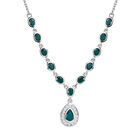 AAA Grandidierit-Halskette, ca. 45 cm, 925 Silber platiniert ca. 2.50 ct