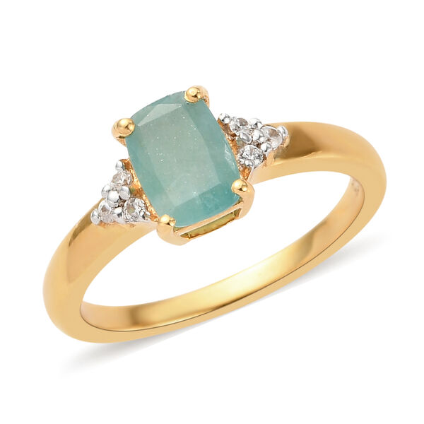 Grandidierit und Zirkon Ring 925 Silber vergoldet  ca. 1,01 ct image number 4