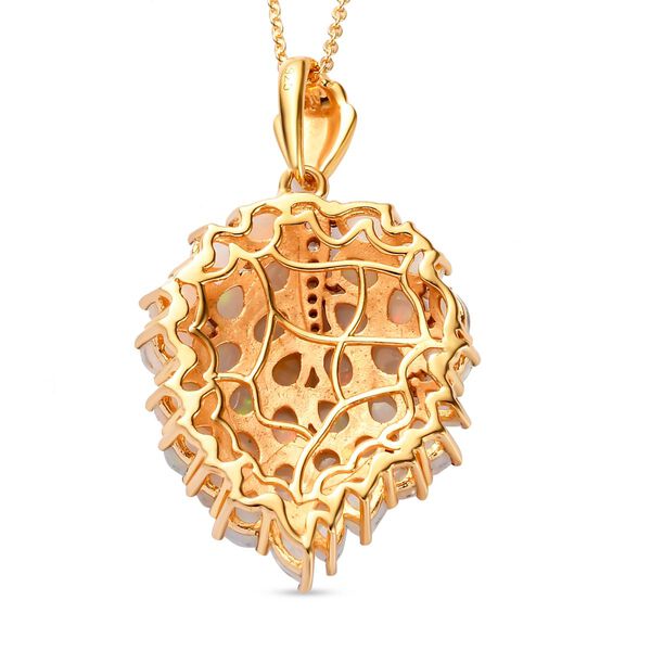 Natürlicher, äthiopischer Welo Opal-Anhänger mit Kette, 50 cm - 3,16 ct. image number 5