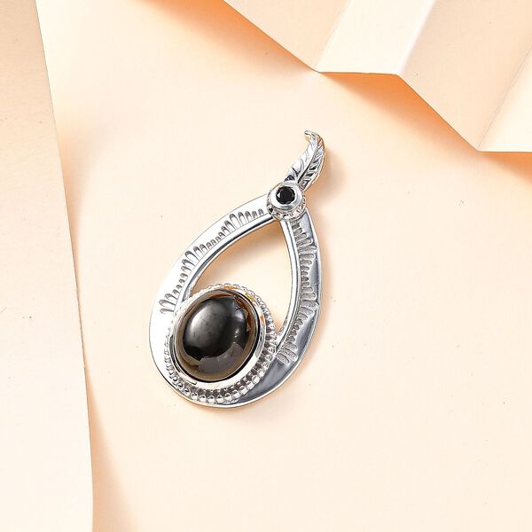 Elite Shungit, Schwarzer Spinell Anhänger 925 Silber rhodiniert ca. 2.94 ct image number 2