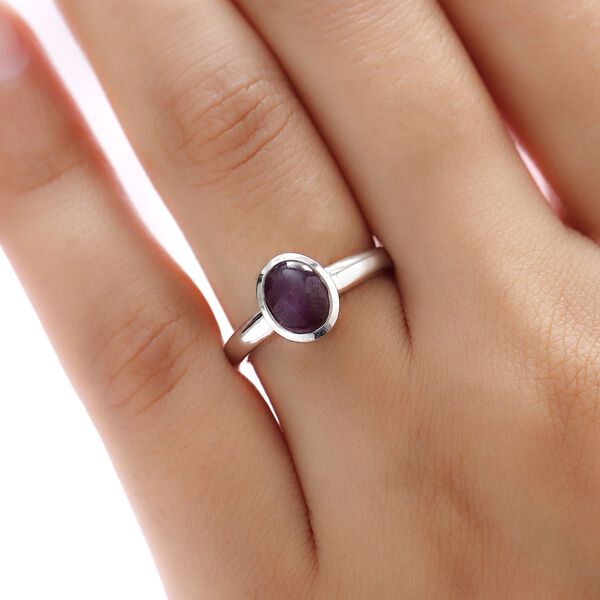 Sternrubin-Ring, 925 Silber platiniert  ca. 2,18 ct image number 3