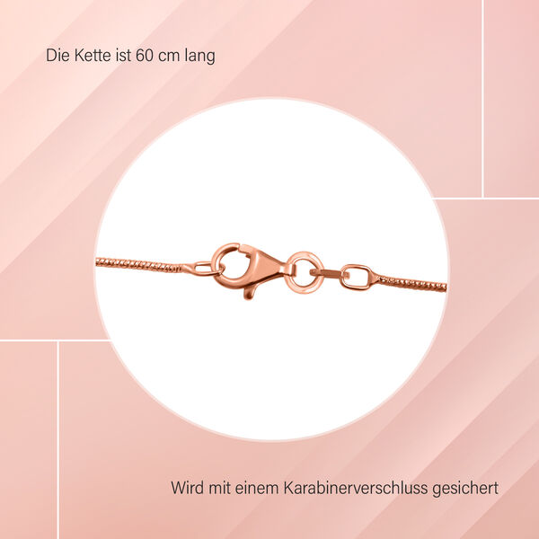 Schlangen-Halskette in 585 ros&eacute;vergoldetem Silber, 60cm image number 7
