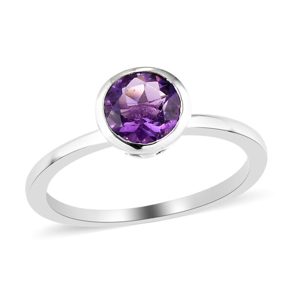 Afrikanischer Amethyst Solit&auml;r-Ring, 925 Silber  ca. 0,74 ct image number 4
