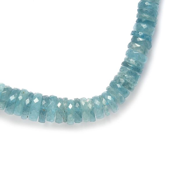 Aquamarin Halskette ca. 45 cm lange 925 Silber 131,40 ct image number 3