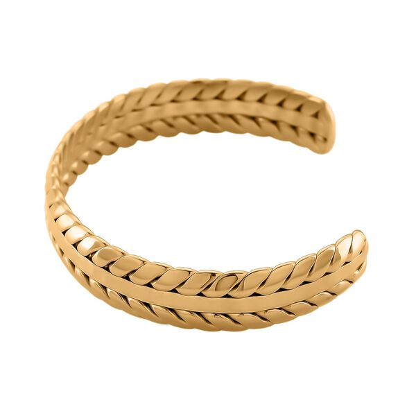 Reiner Edelstahl IP-Gelbbeschichtung Armreif ca. 18 cm ca. 22,80g image number 3