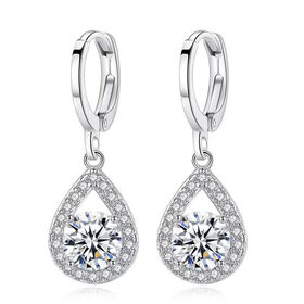 AAA Zirkonia Ohrringe Nickelfreies Messing rhodiniert