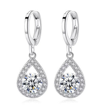 AAA Zirkonia Ohrringe Nickelfreies Messing rhodiniert