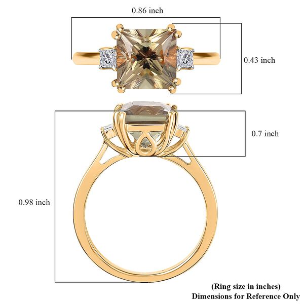 AAA Turkizit, Weißer Diamant Ring 585 Gold (Größe 17.00) ca. 3,00 ct image number 5