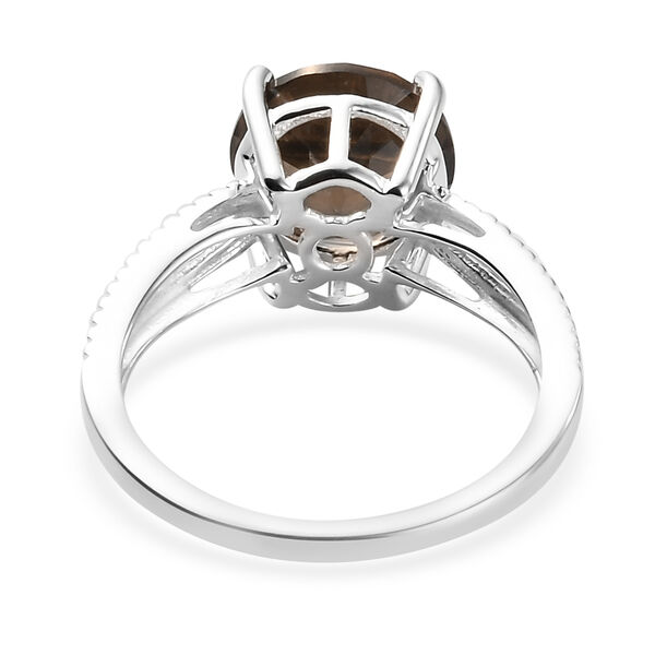 Rauchquarz Solit&auml;r Ring 925 Silber  ca. 2,74 ct image number 6