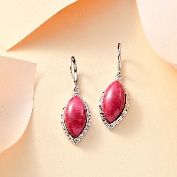 AA Norwegischer Thulit Ohrringe Silberfarben ca. 19.80 ct image number 2