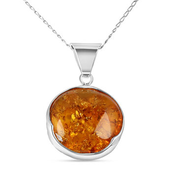 Nat&uuml;rlicher Baltischer Bernstein Anh&auml;nger 925 Silber