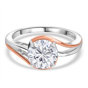 J Francis gefertigt mit SWAROVSKI- Zweifarbiger Swarovski Zirkonia Ring