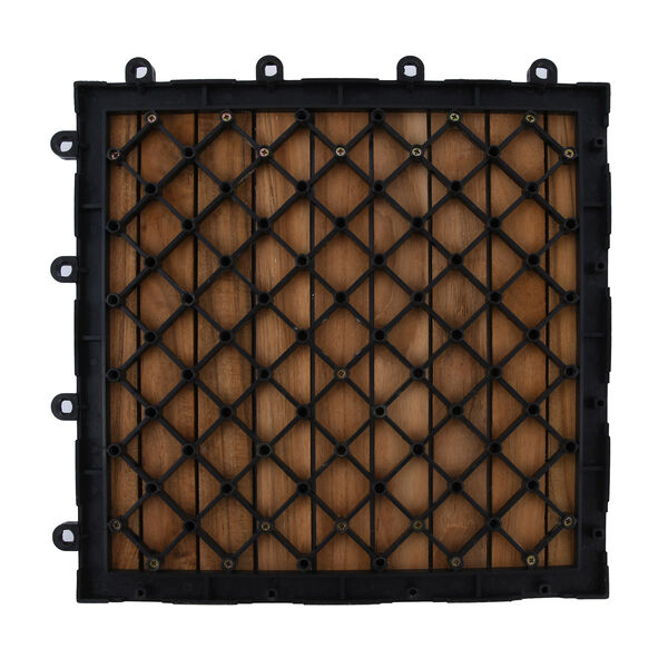 10er-Set Fliesen aus Teakholz, Braun&nbsp; image number 3