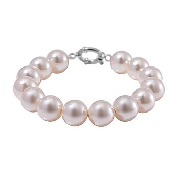 Wei&szlig;es Muschelkernperle Armband