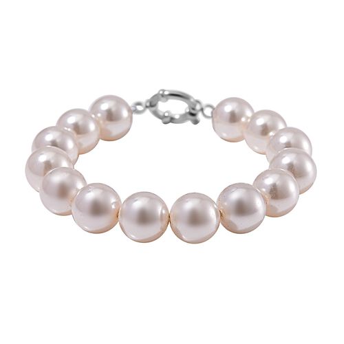 Weißes Muschelkernperle Armband image number 0