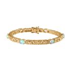 AA Natürlicher, äthiopischer Welo Opal Armreif ca. 19 cm 925 Silber Gelbgold Vermeil ca. 3.18 ct