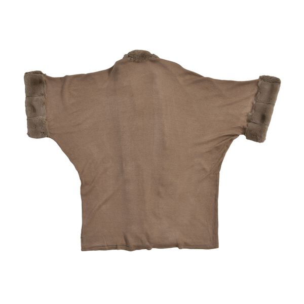 LA MAREY - Stilvoller langer Mantel mit Kunstfell image number 5