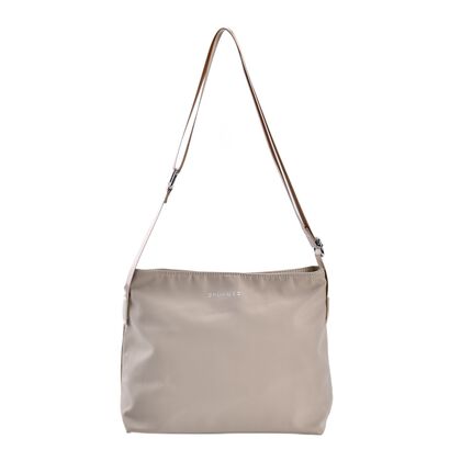 PASSAGE - Crossbody Handtasche mit Nylonfutter und RFID Schutz, 112cm Schultergurt, 27x14.5x23 cm, Aprikosenbraun