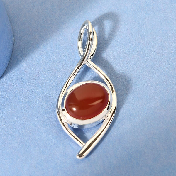 Roter Onyx Anhänger, 925 Silber ca. 2,87 ct image number 2