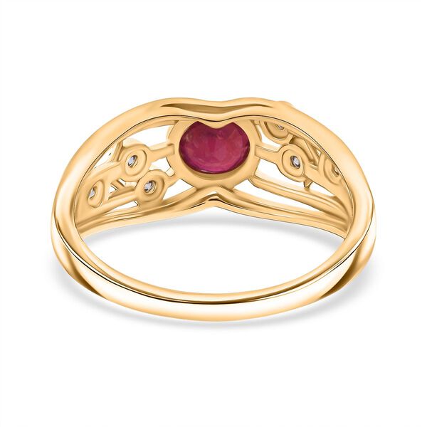 Afrikanischer Rubin  und Moissanit Ring - 1,56 ct. image number 5